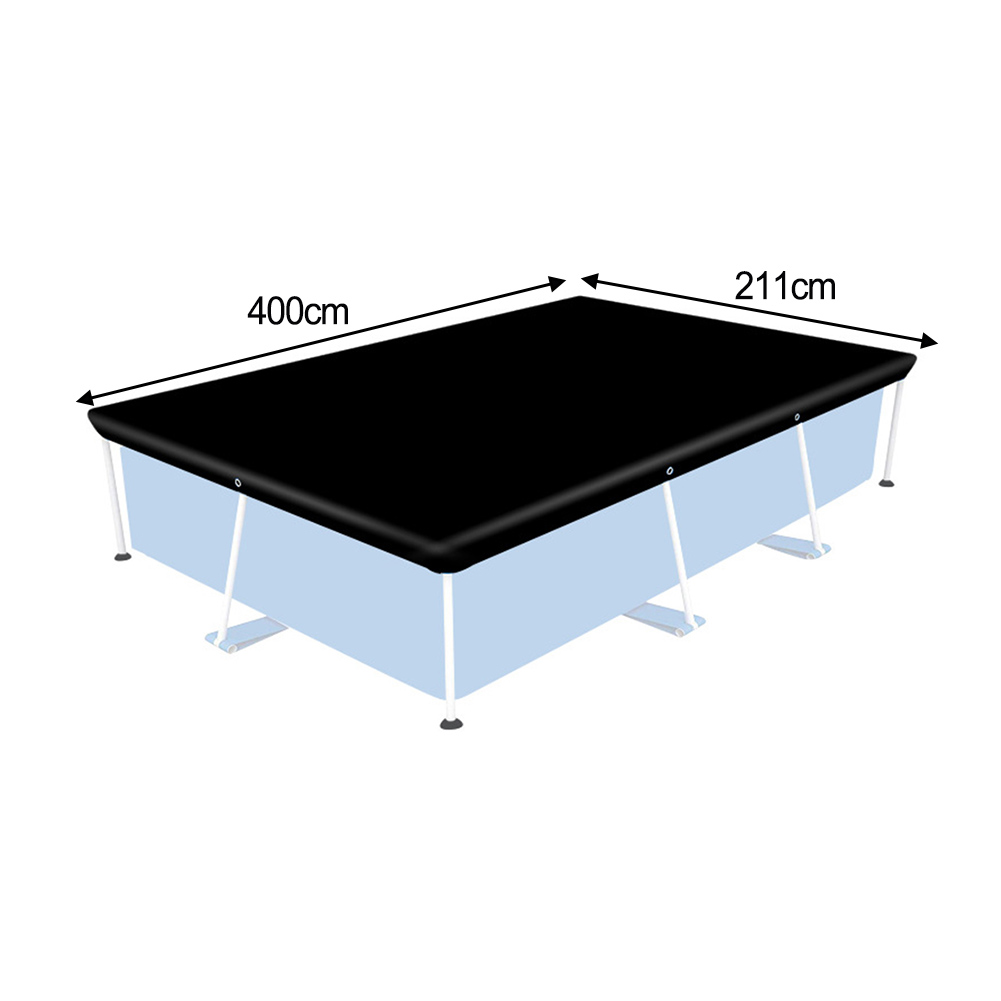Pool Cover Waterproof - ฝาครอบสระว่ายน้ําสําหรับกรอบสระว่ายน้ํา 210D สี่เหลี่ยมผืนผ้าสระว่ายน้ํา Protector กันน้ํา UV