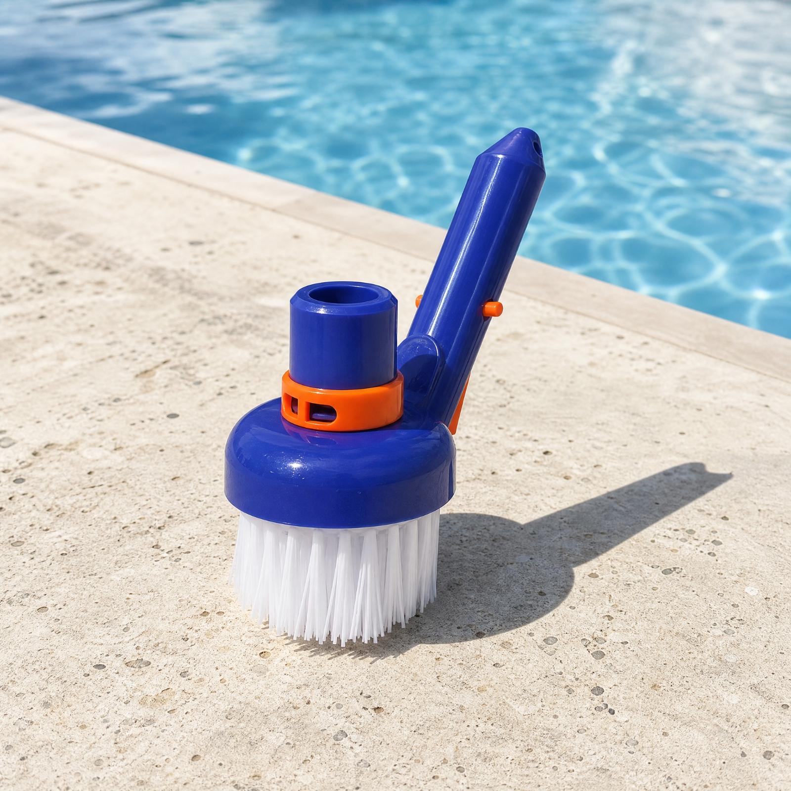 Pool Vacuum Manual - แปรงทำความสะอาดมุมสระว่ายน้ำแบบใช้มือ พร้อมช่องต่อสายดูดฝุ่น สำหรับทำความสะอาดบันไดและรอยแยกแคบบนพื้น
