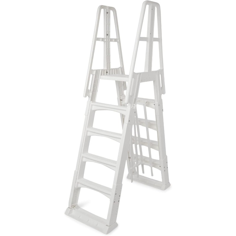 Pool Ladder Above Ground - บันไดสระว่ายน้ำแบบปรับได้เหนือพื้นดิน ขนาด 48 ถึง 56 นิ้ว