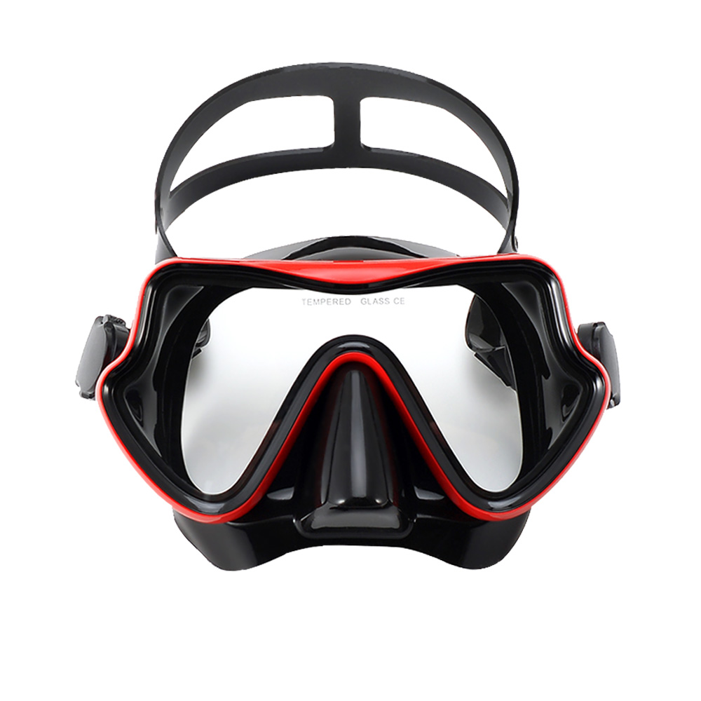 Snorkel Mask Full Face - หน้ากากดําน้ําแว่นตาว่ายน้ําดําน้ําตื้นกระโปรงซิลิโคนกระจกนิรภัย Panoramic HD สําหรับผู้ใหญ่เยาวชน Anti-FOG พร้อมฝาครอบจมูก