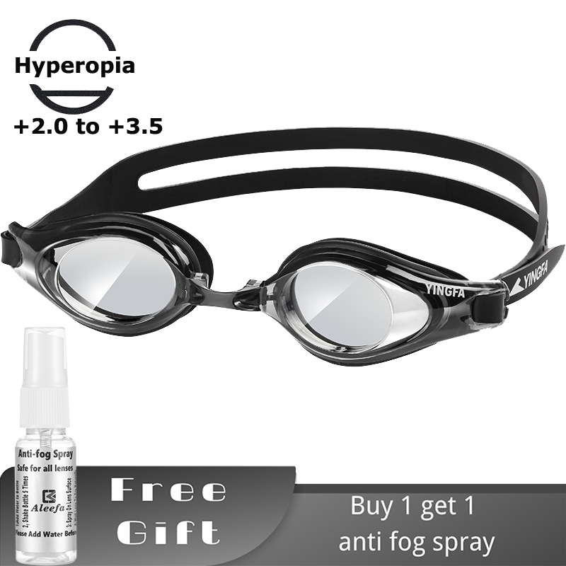 Swim Goggles Anti Fog Uv - แว่นตาว่ายน้ําสายตายาวสําหรับผู้ใหญ่ – แว่นอ่านหนังสือสายตายาว +2.0 ถึง +3.5,
