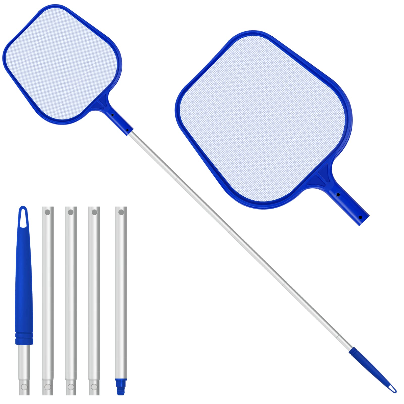 Pool Skimmer Net - ตาข่ายกรองใบไม้สำหรับสระว่ายน้ำ, ตาข่ายทำความสะอาดแบบละเอียดสำหรับสระว่ายน้ำ, บ่อ, อ่างน้ำร้อน และสวน
