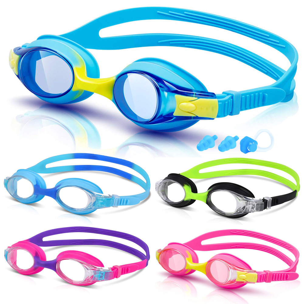 Swim Goggles Anti Fog Uv - แว่นตาว่ายน้ําสําหรับเด็กอายุ 3-14 ปี Anti-FOG ป้องกันรังสียูวี 100%