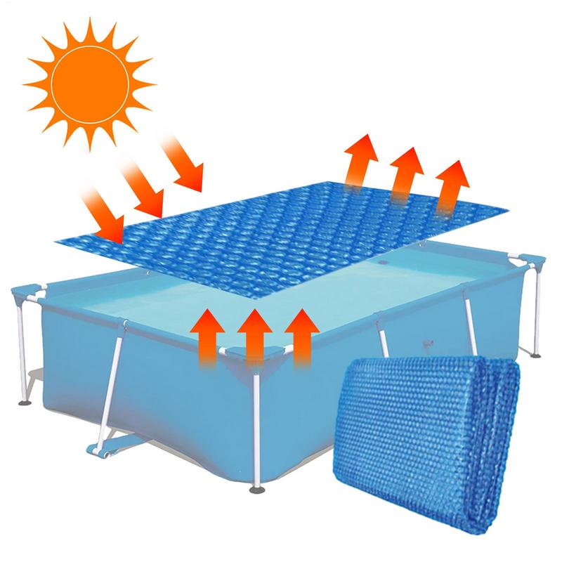 Pool Cover Waterproof - ฝาครอบสระว่ายน้ําพลังงานแสงอาทิตย์ ฟองป้องกันมลพิษ ฝาครอบพลังงานแสงอาทิตย์ สระว่ายน้ํา ผ้าห่มยึดความร้อน ฝาครอบป้องกันที่ทนต่อการสึกหรอ