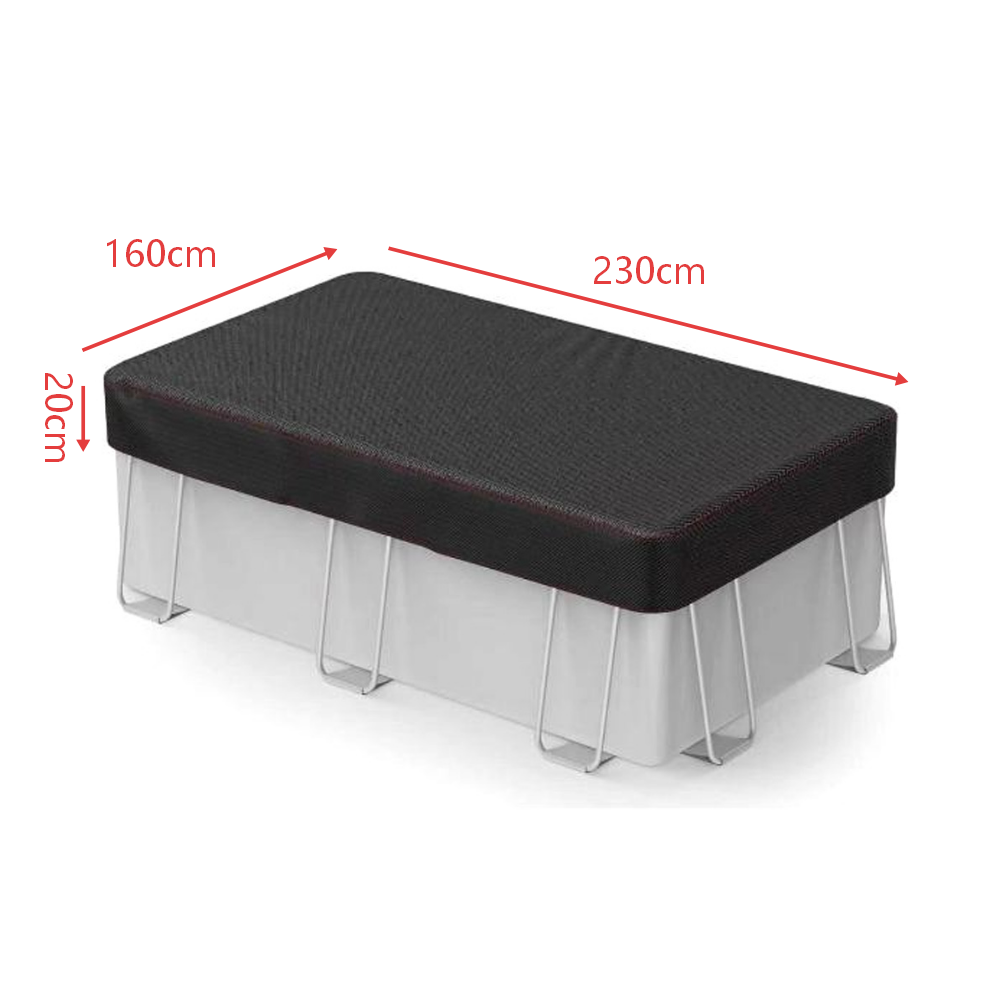 Pool Cover Waterproof - ผ้าคลุมสระว่ายน้ำแบบสี่เหลี่ยมผืนผ้า สำหรับใช้ภายนอกอาคาร ผลิตจากผ้าอ็อกซ์ฟอร์ด 210D กันน้ำ กันฝุ่น
