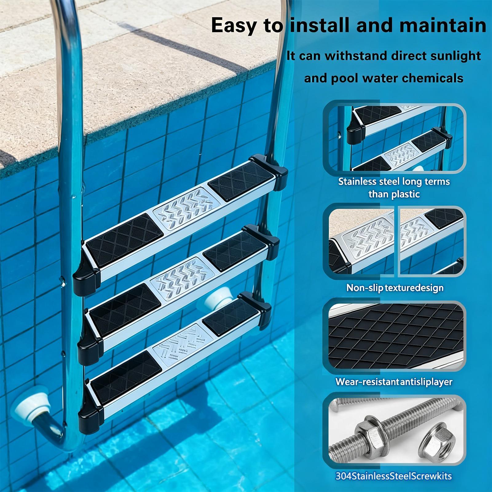 บันไดสระว่ายน้ำแบบฝังพื้น ขนาด - Pool Ladder Above Ground บทวิจารณ์และราคา
