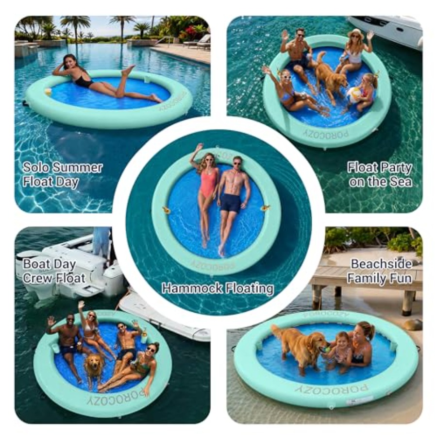 แพยางเป่าลมทรงกลมขนาด 8 ฟุต/10 - Pool Float Ring Inflatable บทวิจารณ์และราคา