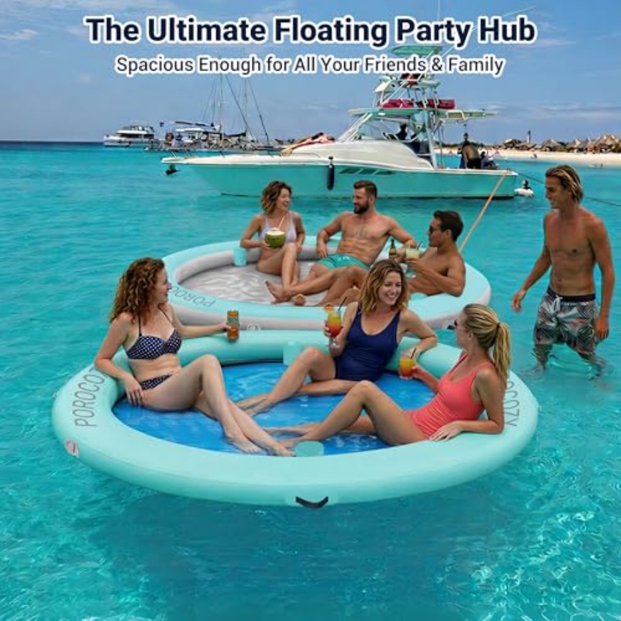 แพยางเป่าลมทรงกลมขนาด 8 ฟุต/10 - Pool Float Ring Inflatable บทวิจารณ์และราคา