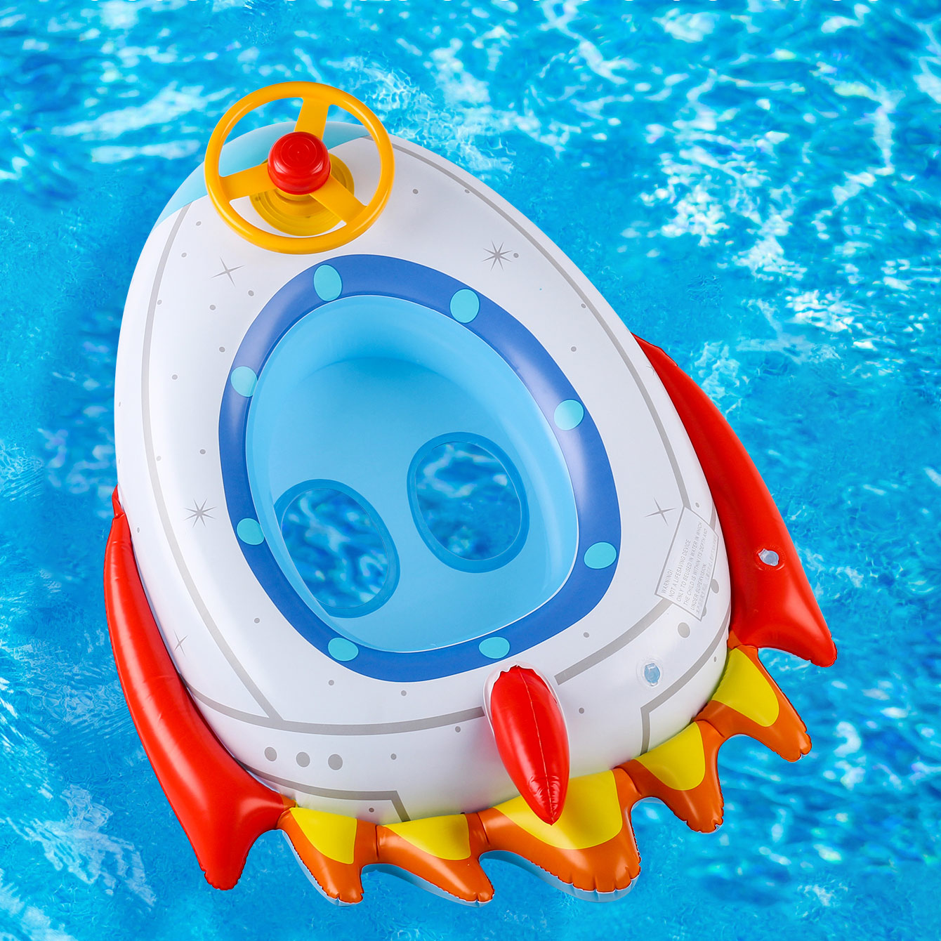 1PC Rocket-Shaped หนา Inflatab - Pool Float Ring Inflatable บทวิจารณ์และราคา