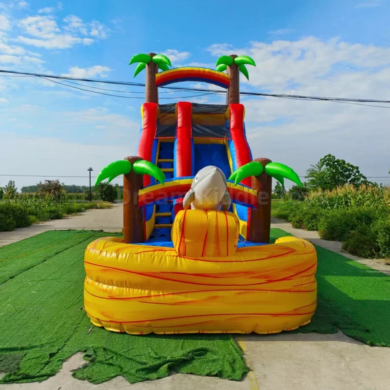 สไลเดอร์น้ำเป่าลมธีมโลมาเขตร้อ - Water Slide Inflatable บทวิจารณ์และราคา