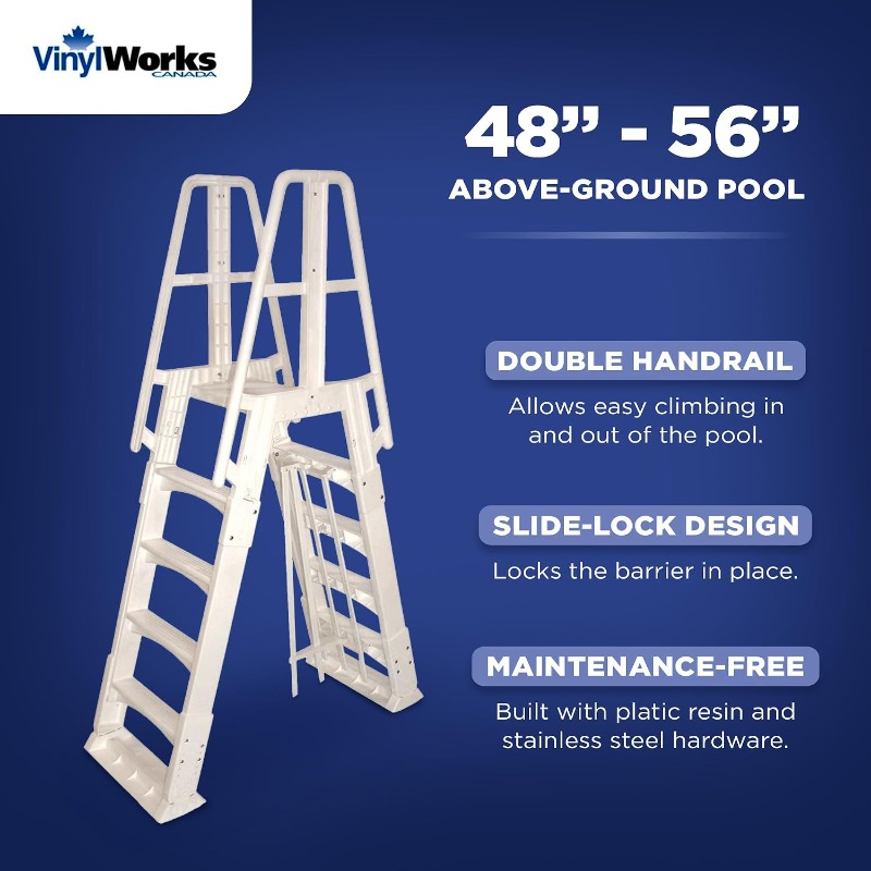 บันไดสระว่ายน้ำแบบปรับได้เหนือ - Pool Ladder Above Ground บทวิจารณ์และราคา