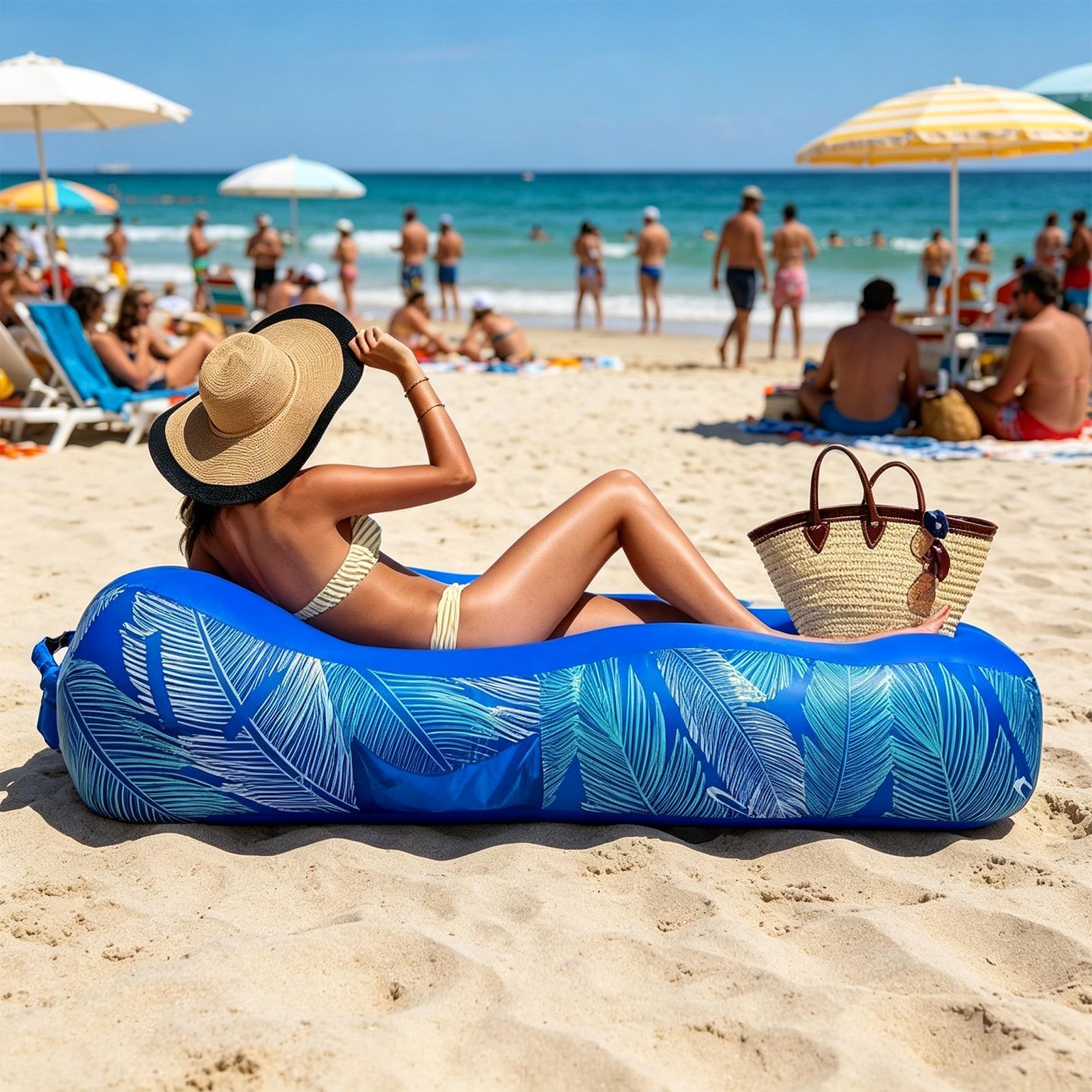 เก้าอี้ลมพร้อมหลังคาบังแดดแบบพ - Pool Lounger Inflatable บทวิจารณ์และราคา