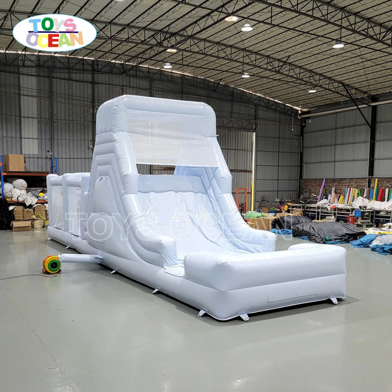 สไลเดอร์น้ำเป่าลมสีขาวพร้อมสไล - Water Slide Inflatable บทวิจารณ์และราคา