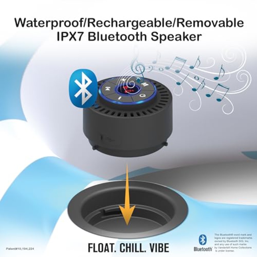 เก้าอี้ลอยน้ำเป่าลมพร้อมลำโพงบ - Pool Lounger Inflatable บทวิจารณ์และราคา