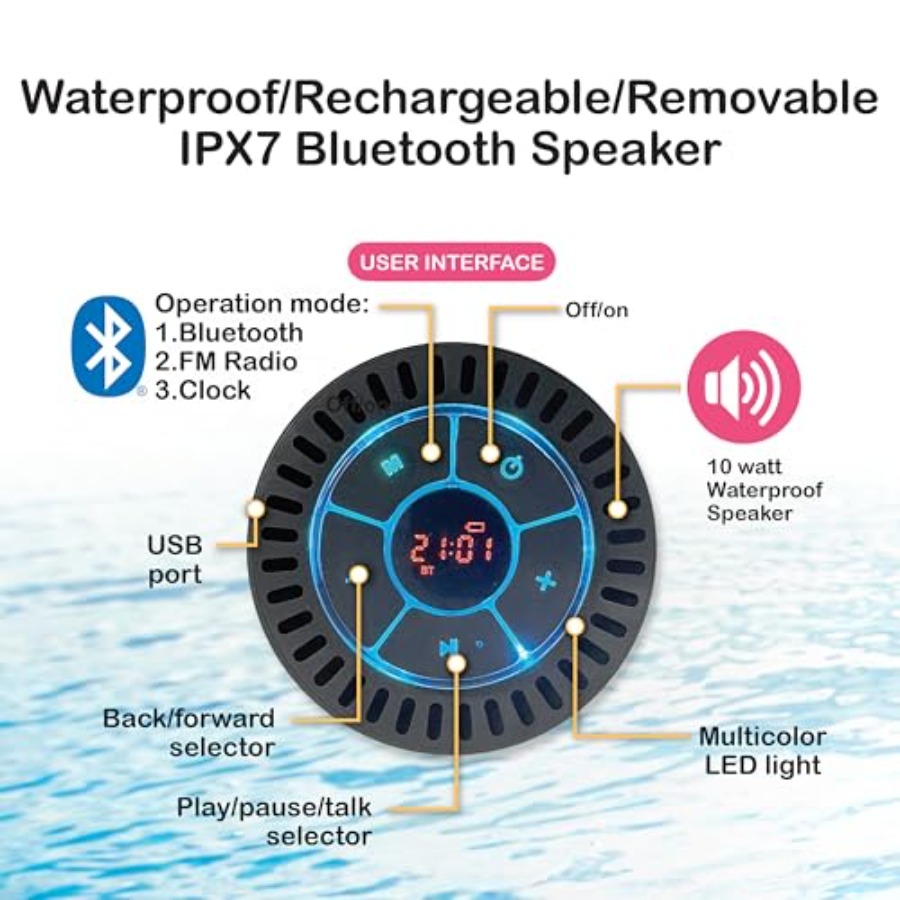 เก้าอี้ลอยน้ำเป่าลมพร้อมลำโพงบ - Pool Lounger Inflatable บทวิจารณ์และราคา
