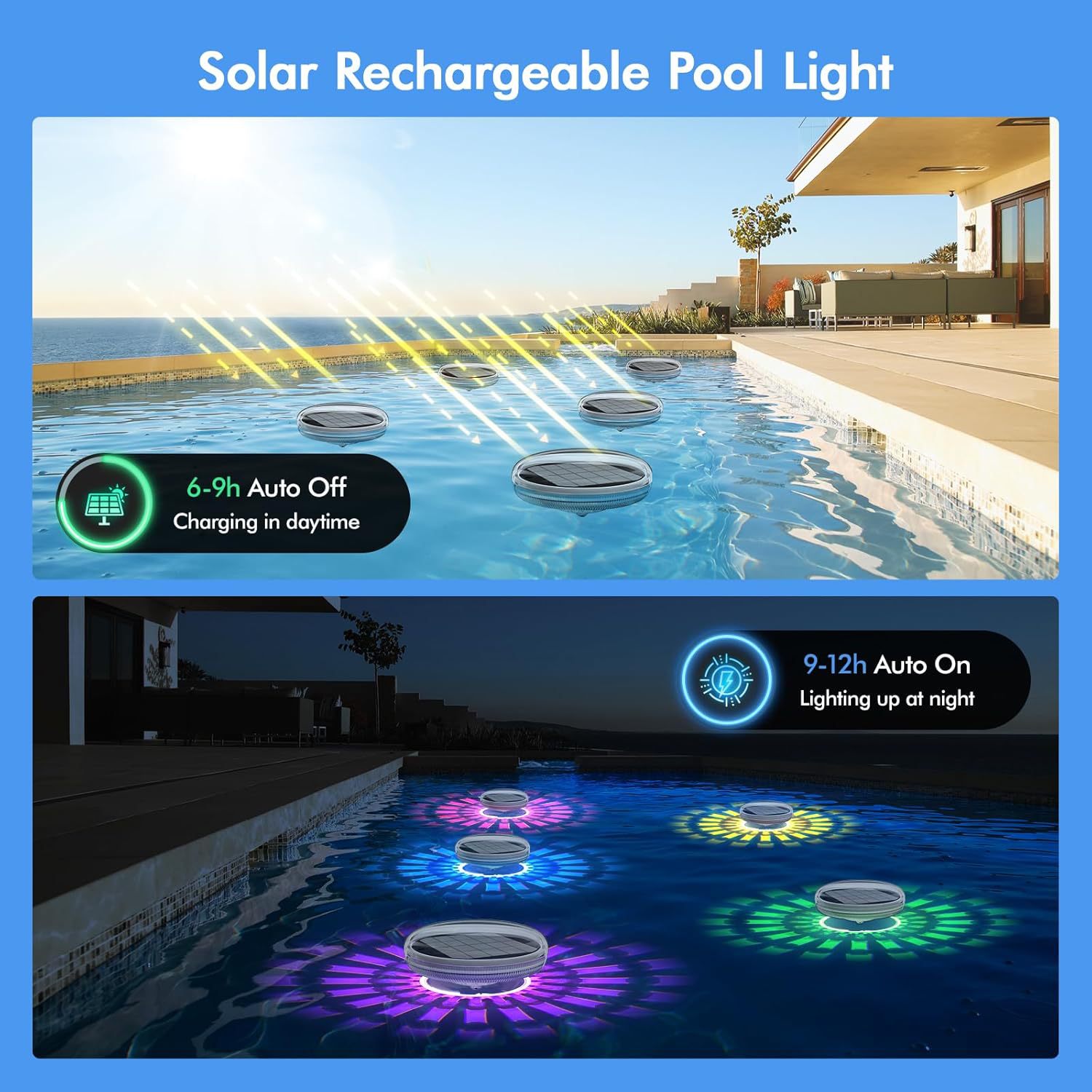 ไฟสระว่ายน้ำพลังงานแสงอาทิตย์แ - Pool Light Solar Rechargeable บทวิจารณ์และราคา