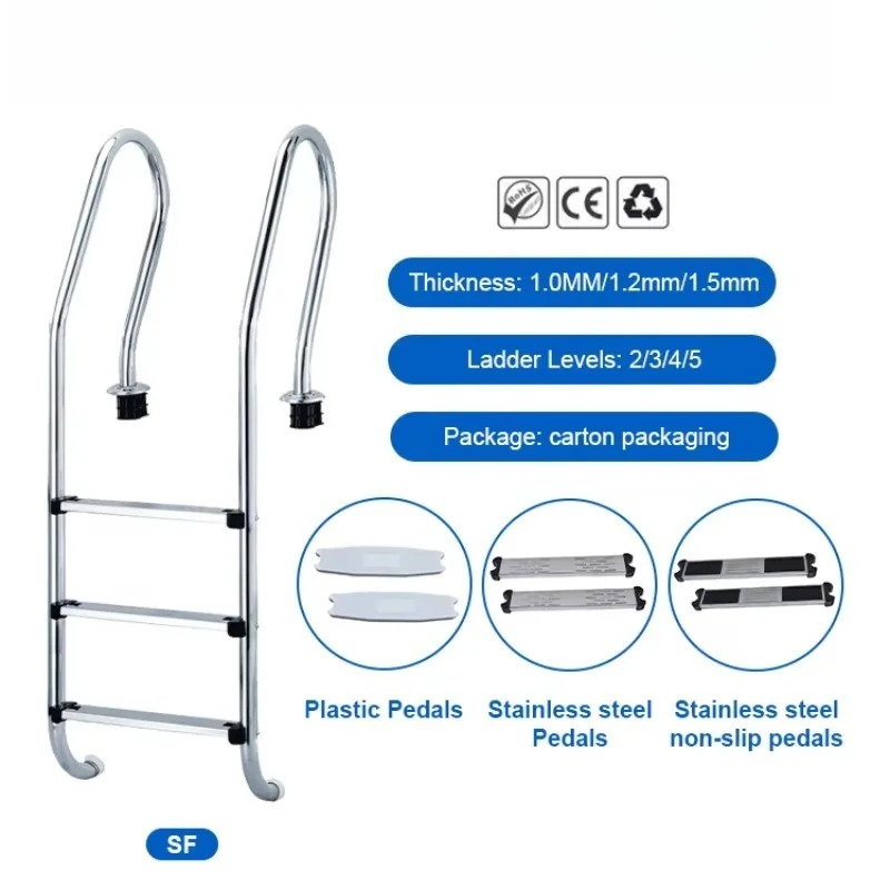 บันไดสระว่ายน้ำสแตนเลสแบบ 3/4  - Pool Ladder Above Ground บทวิจารณ์และราคา