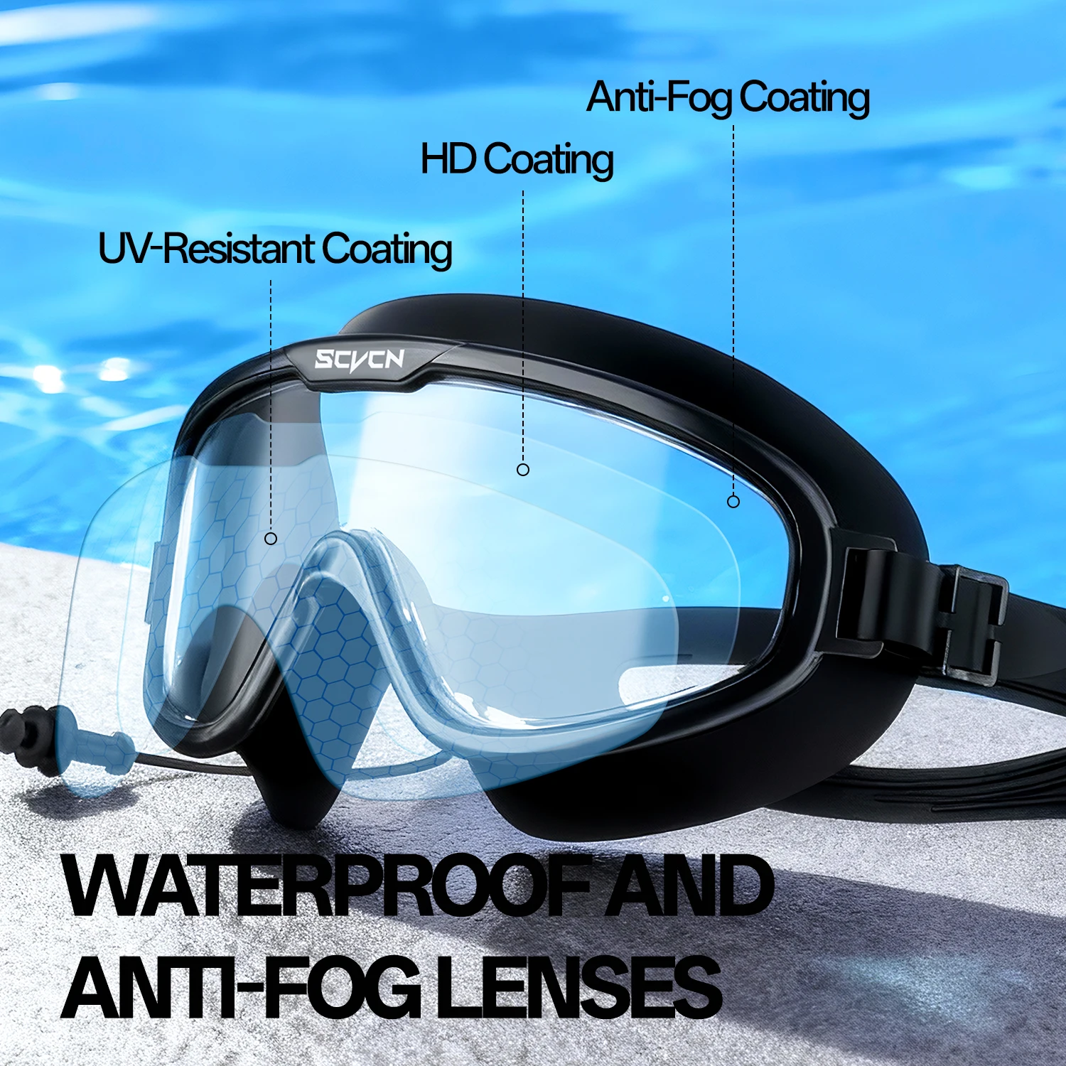 SCVCN แว่นตาว่ายน้ำการแข่งขันโ - Swim Goggles Anti Fog Uv บทวิจารณ์และราคา