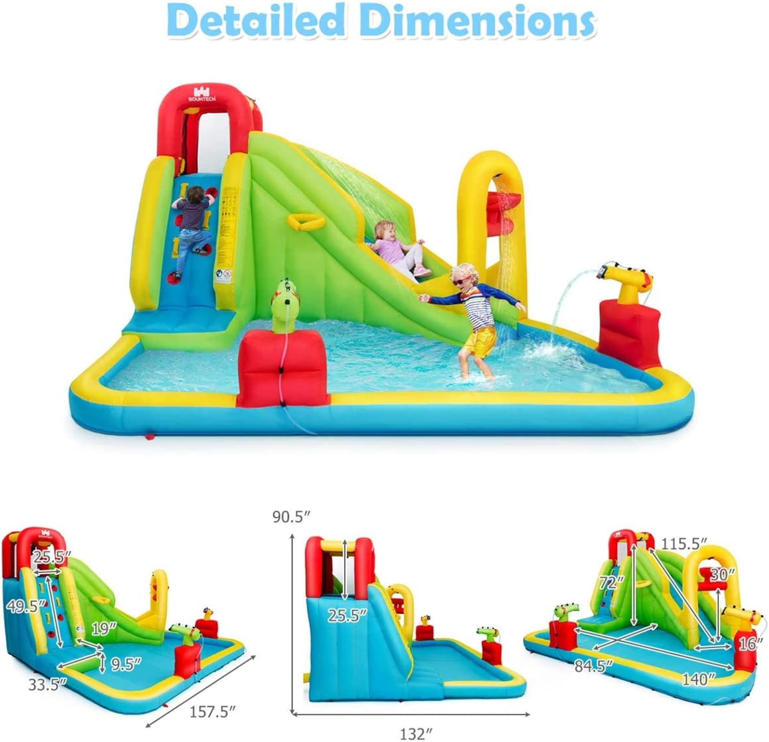 เมกะสวนน้ำเป่าลมสำหรับเด็ก - ส - Water Slide Inflatable บทวิจารณ์และราคา
