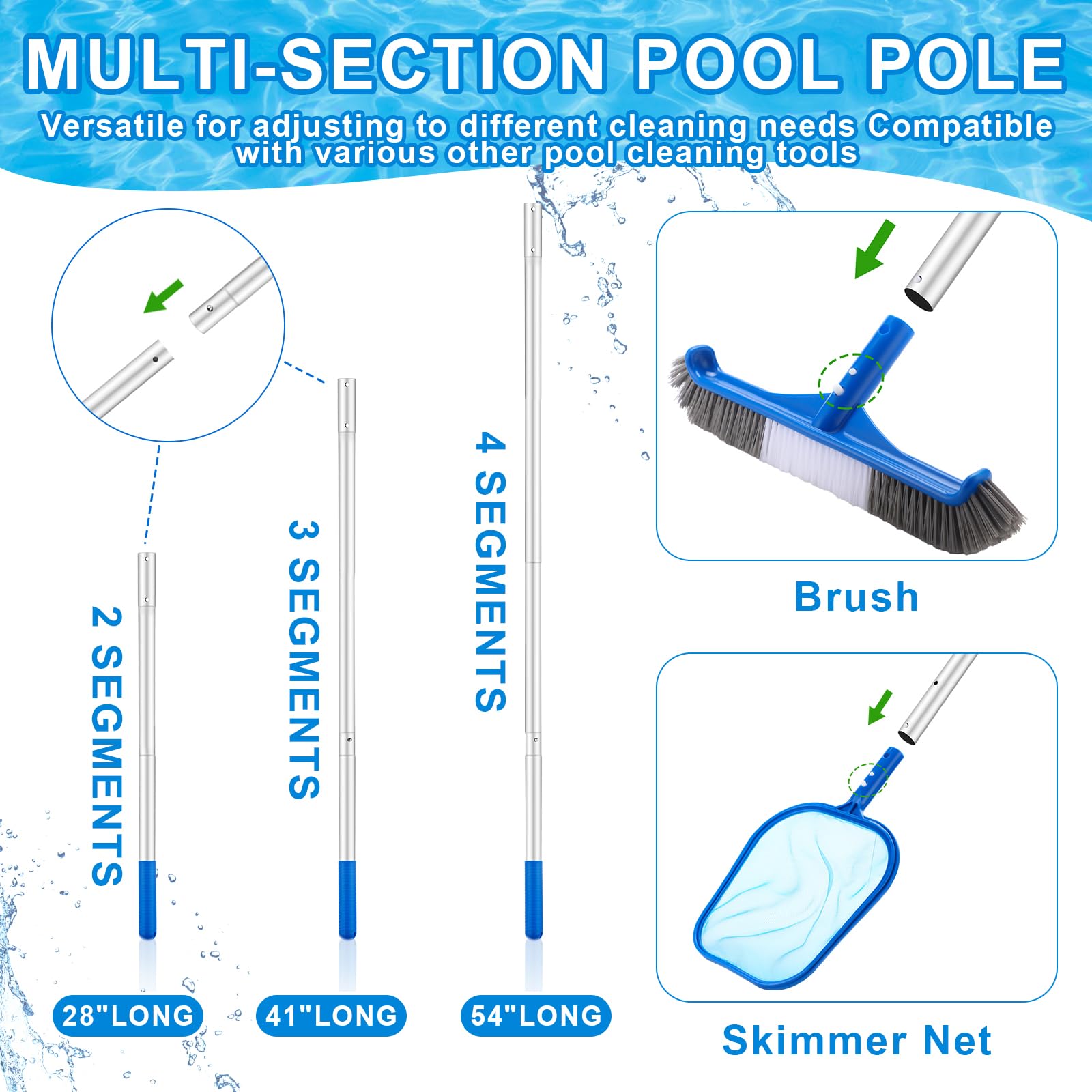 ชุดอุปกรณ์ทำความสะอาดสระว่ายน้ - Pool Skimmer Net บทวิจารณ์และราคา