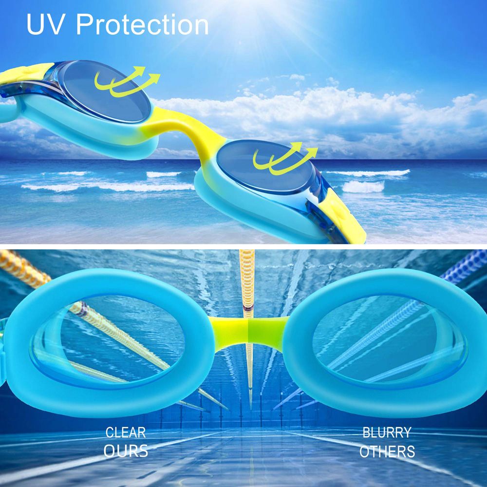 แว่นตาว่ายน้ําสําหรับเด็กอายุ  - Swim Goggles Anti Fog Uv บทวิจารณ์และราคา
