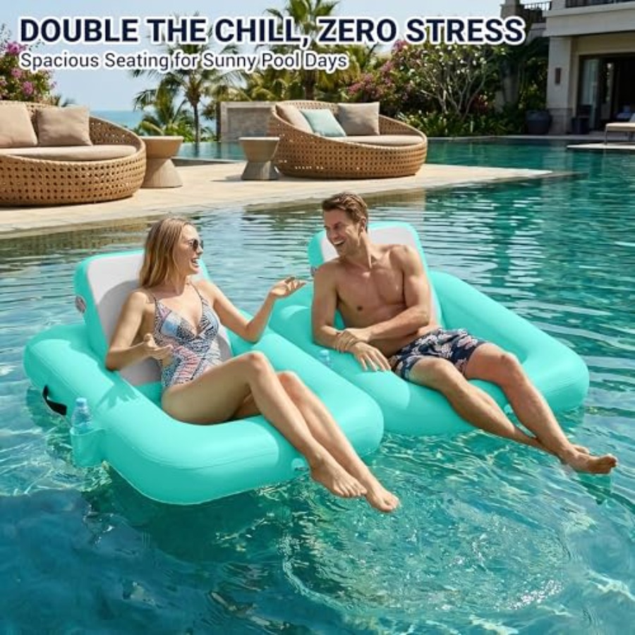 เก้าอี้ลอยน้ำพร้อมพนักพิง เก้า - Pool Lounger Inflatable บทวิจารณ์และราคา
