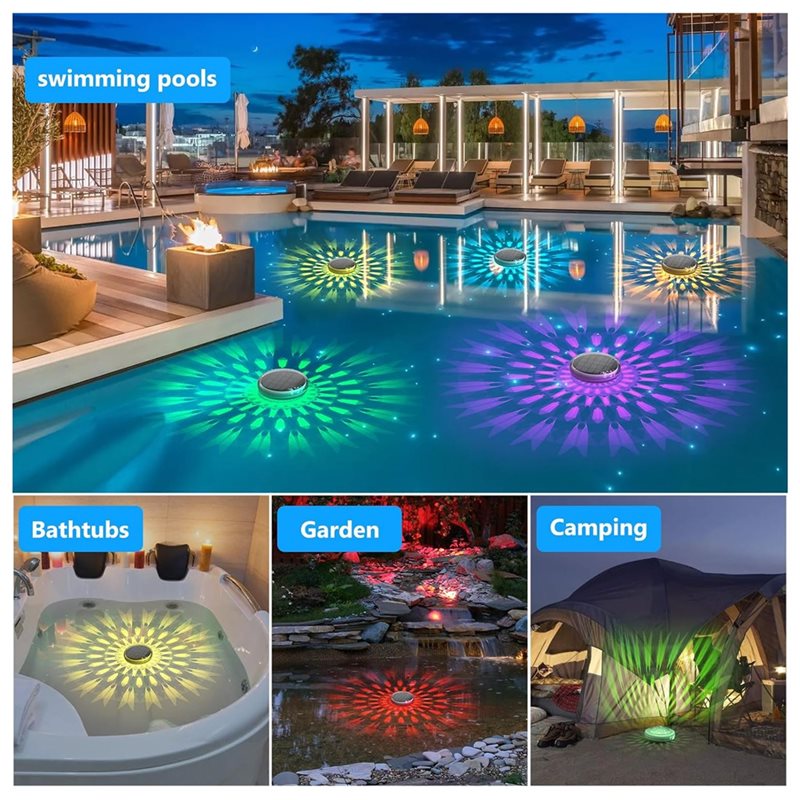 ไฟลอยน้ำสำหรับสระว่ายน้ำแบบชาร - Pool Light Solar Rechargeable บทวิจารณ์และราคา