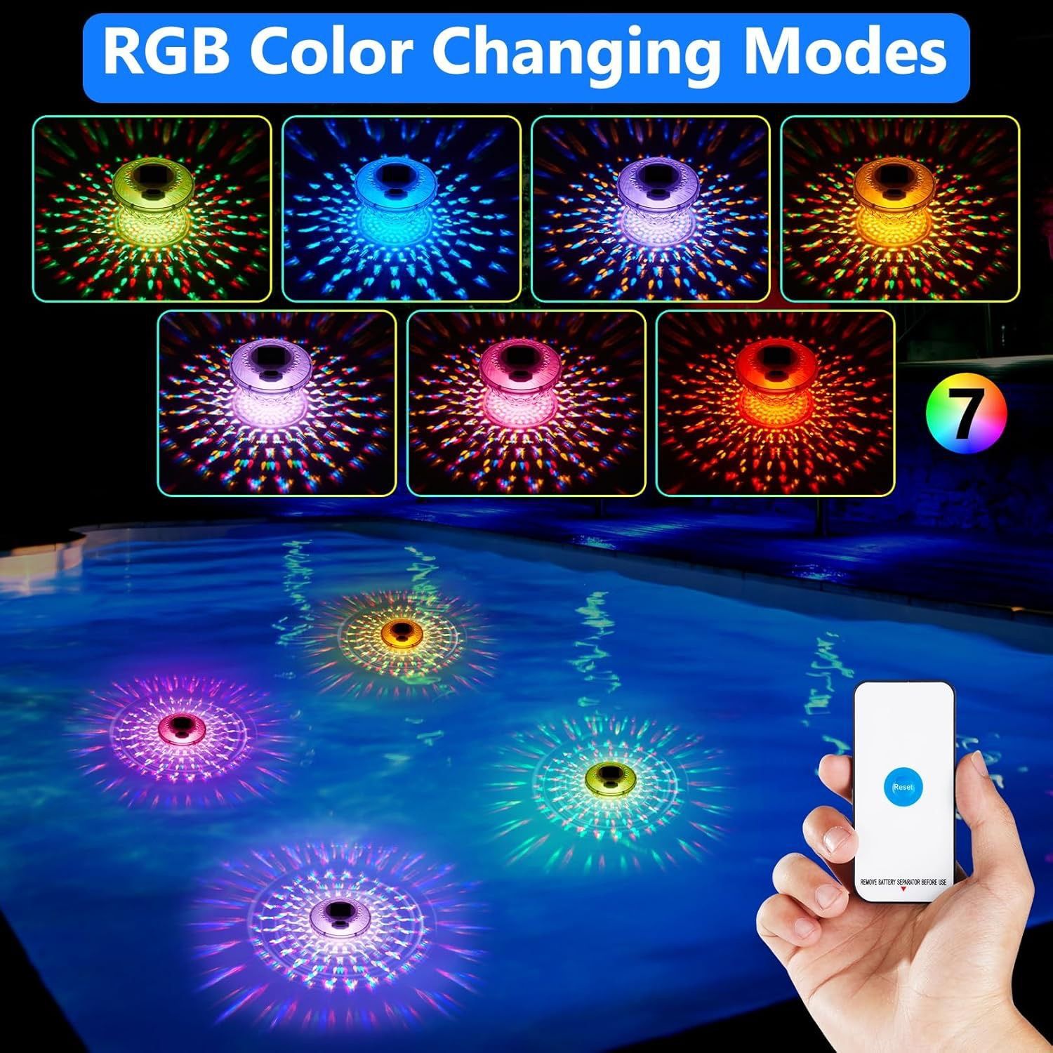 ไฟสระว่ายน้ำแบบชาร์จพลังงานแสง - Pool Light Solar Rechargeable บทวิจารณ์และราคา
