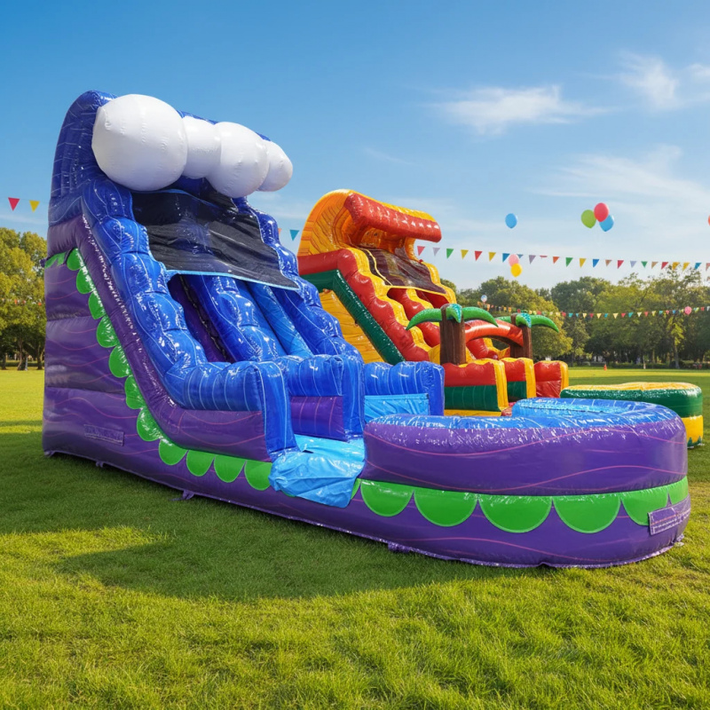 สไลเดอร์น้ำเป่าลมเชิงพาณิชย์สำ - Water Slide Inflatable บทวิจารณ์และราคา