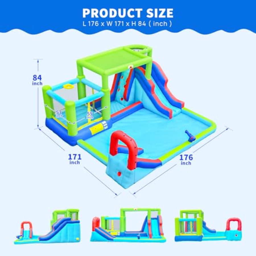 สไลเดอร์น้ำเป่าลมสำหรับใช้งานก - Water Slide Inflatable บทวิจารณ์และราคา