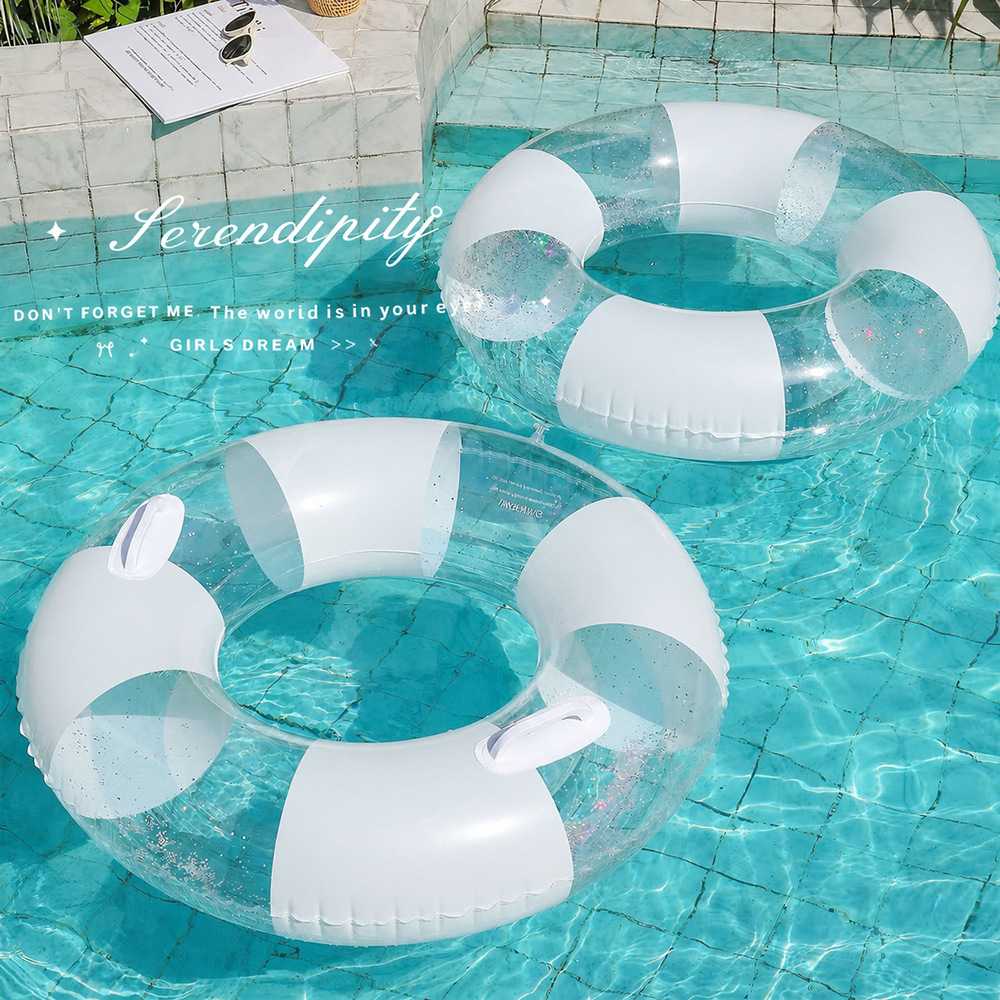 ห่วงยางว่ายน้ำใสสำหรับผู้ใหญ่  - Pool Float Ring Inflatable บทวิจารณ์และราคา
