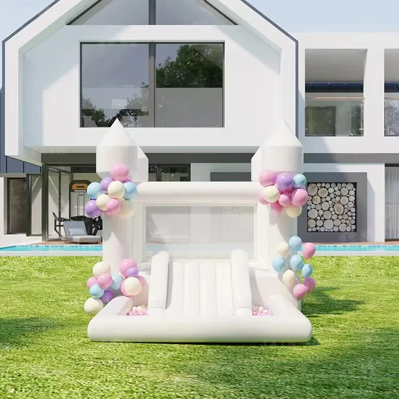 บ้านลมสีขาวขนาด 20264 ตารางเมต - Water Slide Inflatable บทวิจารณ์และราคา