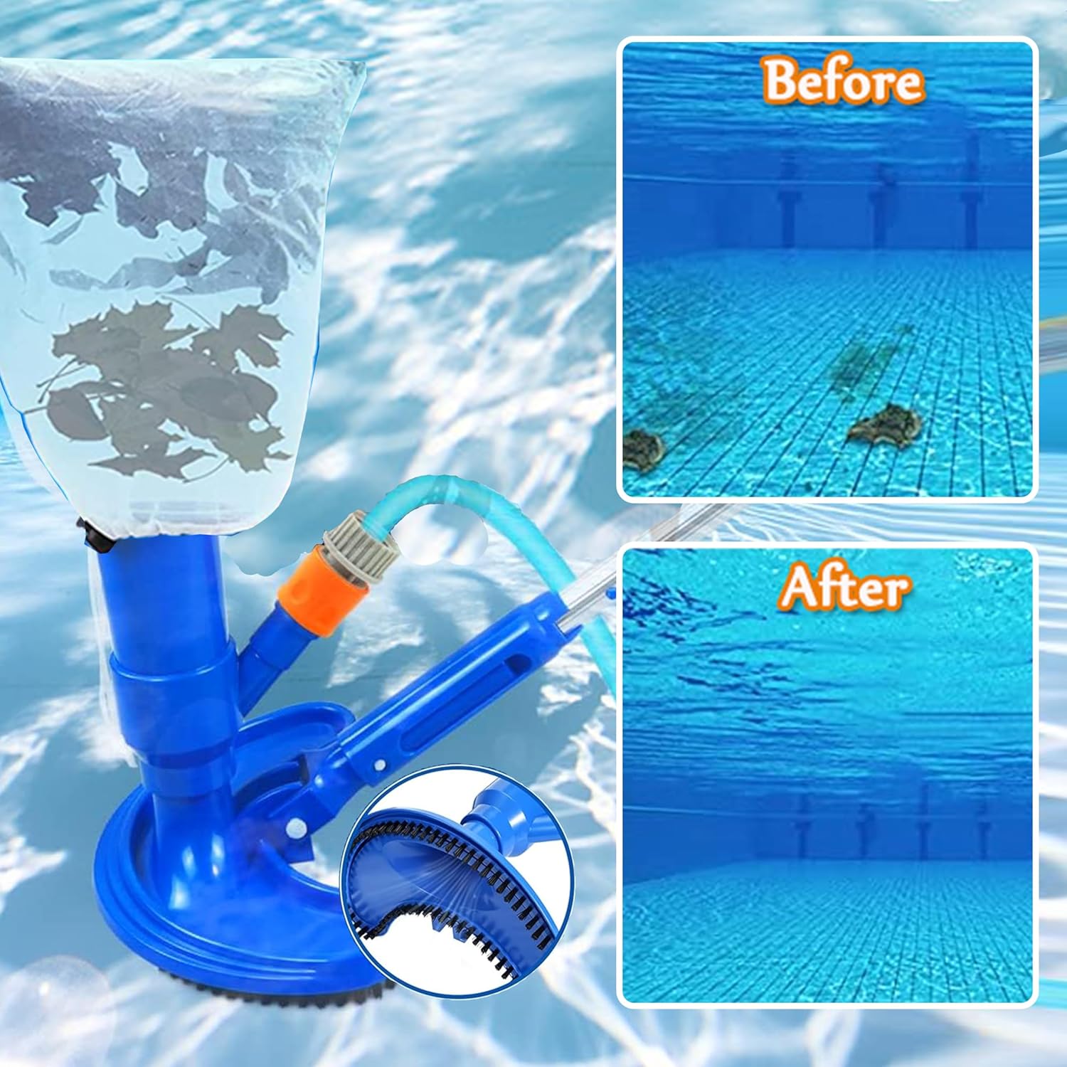 เครื่องดูดฝุ่นสระว่ายน้ำขนาด 6 - Pool Vacuum Manual บทวิจารณ์และราคา
